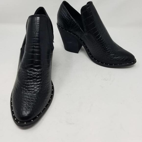 Very J New Black Ankle Booties Western comfortable Women Size 10 New without Box - Picture 2 of 12